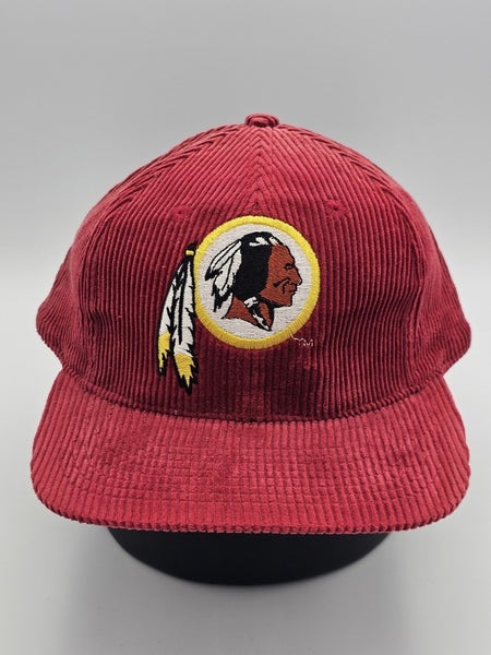 NEW Vintage Redskins NFL Sports Corduroy Logo Athletic Plain Logo Hat Strapback