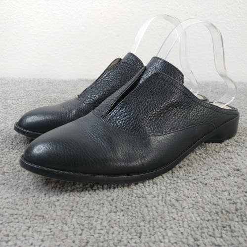 Louise Et Cie Freyda Mules Womens Size 9 Shoes Black Pebbled Leather Slip On