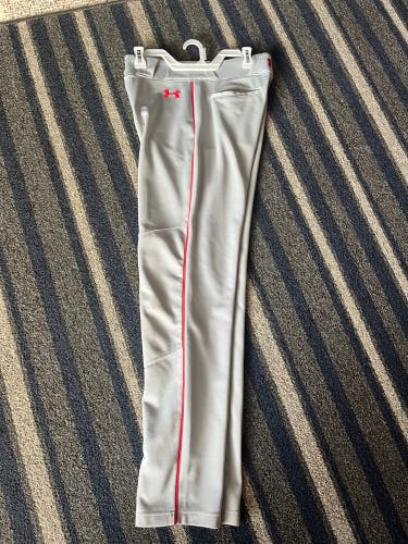 Gray Men's Small Adult Under Armour Game Pants (Used)