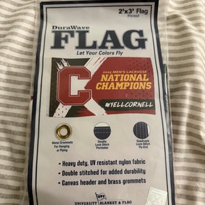 Cornell Lacrosse 2025 National Championship Banner Flag