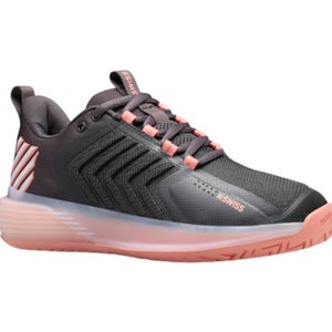 *NIB* WOMEN'S K-SWISS ULTRASHOT 3 TENNIS SHOES (ASPHALT/PEACH) #96988-007