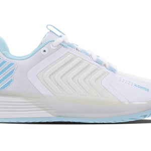 *NIB* WOMEN'S K-SWISS ULTRASHOT 3 TENNIS SHOES (WHITE / BLUE GLOW) SZ 6.5