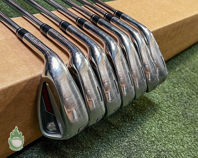 Used LH Wilson Staff DYNAPWR Irons 5-PW/GW KBS MAX Regular Flex Steel Golf Set
