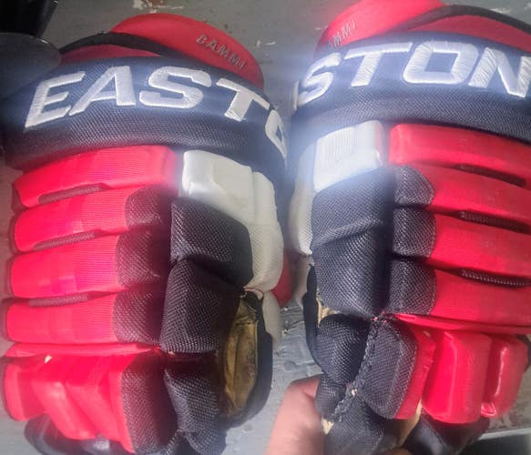 Mike Cammileri NJD Gloves Used Easton Pro 4 Roll 13" Pro Stock NHL