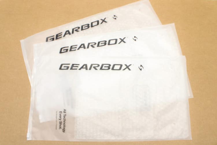 LOT OF 3: GEARBOX PICKLEBALL PADDLE BUBBLE WRAP / PLASTIC COVER SLEEVE / SHIPPER