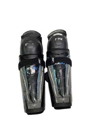 Used STX RX3.1 Senior Shin Guards Black 14" 11347-S000257438