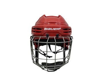 Used Bauer PROFILE I Helmet Cage Combo Red MD 11347-S000257434