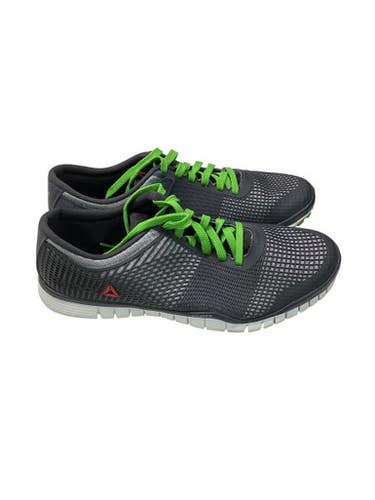 Used Reebok Running/X-Train Shoes M Dark Grey And Green Senior 11.5 11347-S000257430