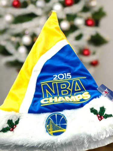 Golden State Warriors 2015 NBA Champs NOS Santa Hat (New)