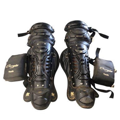 Used MacGregor SHIN GUARDS Catchers Leg Guards Black Junior 11760-S000083133