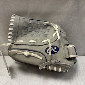 Used Rawlings SCSB12PU LH Throw Fastpitch Gloves Grey 12" 11490-S000266415