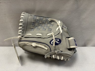 Used Rawlings SCSB12PU LH Throw Fastpitch Gloves Grey 12" 11490-S000266415