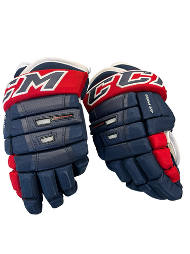 Used CCM 4R PRO Senior Gloves Navy Blue 12" 11682-S000122260