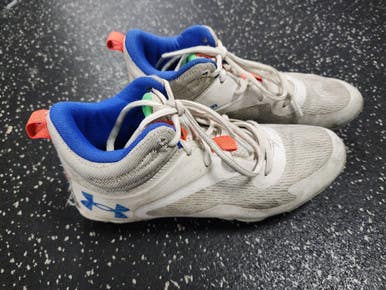 Used Under Armour LAX Cleats Boys White Junior 04.5 11849-S000032706