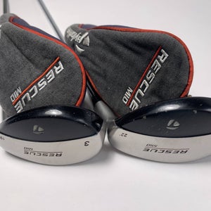 TaylorMade Rescue Mid 3 & 4 Hybrid Set 19* 22* Regular Graphite & Steel Mens RH