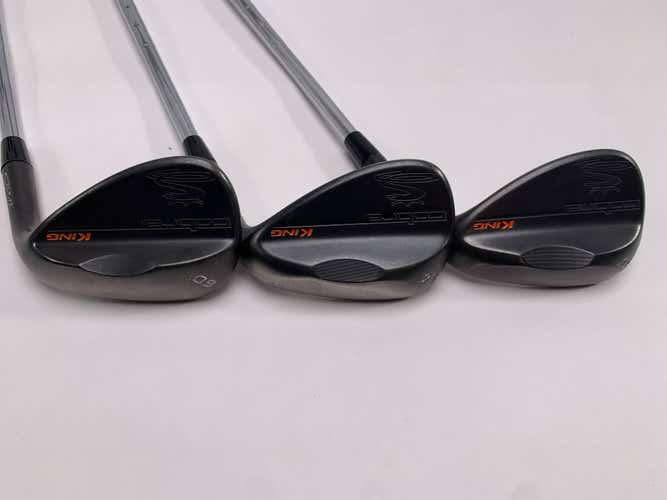 Cobra KING Black Wedge Set 50* 8 | 54* 10 | 60* 4 NS Pro Modus 3 Steel Mens RH