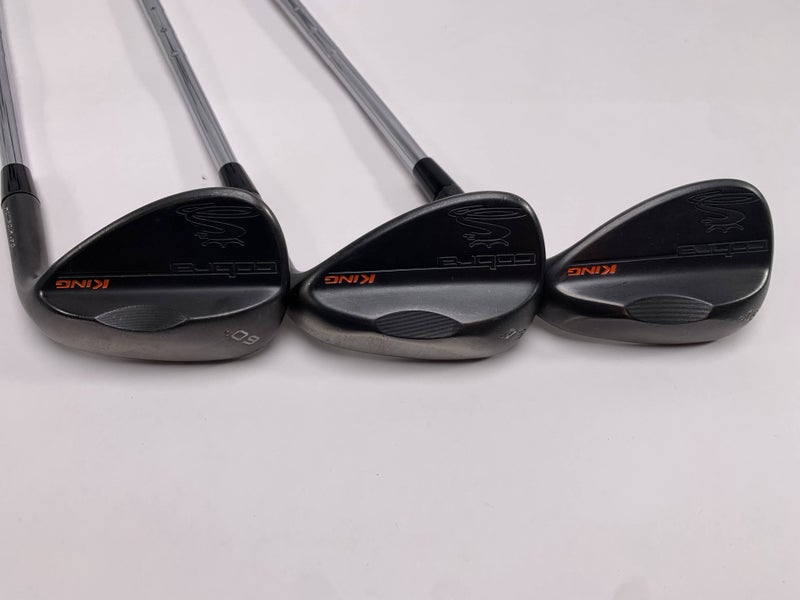 Cobra KING Black Wedge Set 50* 8 | 54* 10 | 60* 4 NS Pro Modus 3 Steel Mens RH