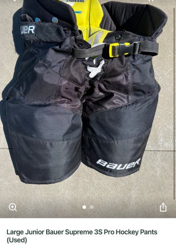 Men's Junior Large Bauer Supreme 3S Hockey Pants (Used)