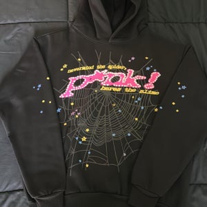Spider Hoodie pink and black. Size: medium (Will accept offers)