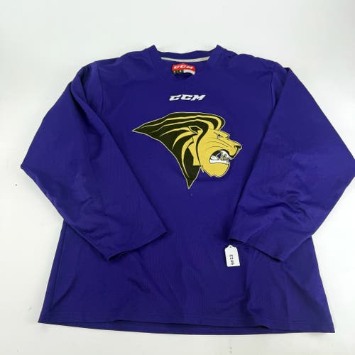 Used Purple Lindenwood CCM Practice Jersey | Medium | E246