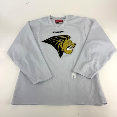 Used White Lindenwood CCM Practice Jersey | Medium | E261
