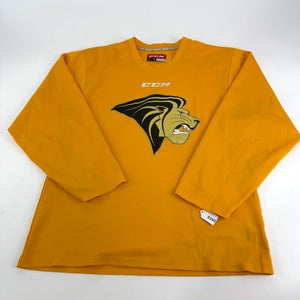 Used Yellow Lindenwood CCM Practice Jersey | Medium | E250