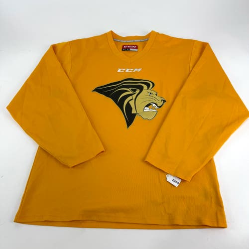 Used Yellow Lindenwood CCM Practice Jersey | Medium | E250