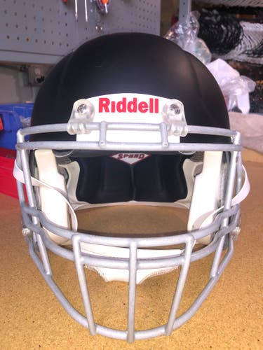USED RIDDELL SPEED ADULT HELMET - LARGE - FLAT BLACK
