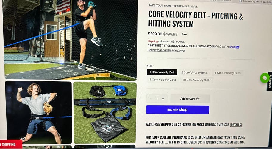 Core Velocity Belt Baseball Training