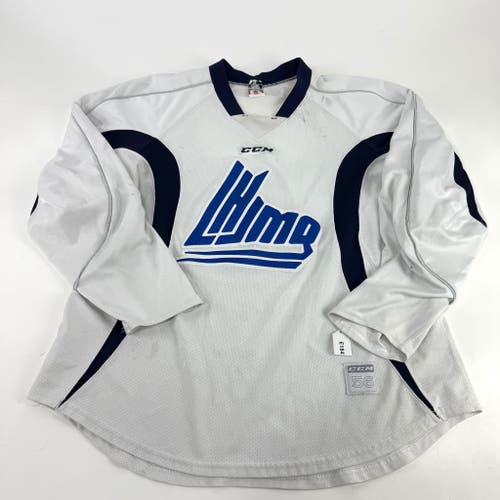 Used White CCM MIC QMJHL Practice Jersey | Size 56 | E184