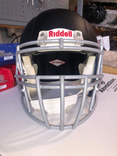 USED RIDDELL SPEED ADULT HELMET - LARGE - FLAT BLACK