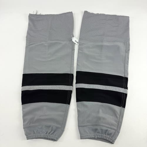 Used Adidas LA Kings Alternate Grey Socks | Large | E238
