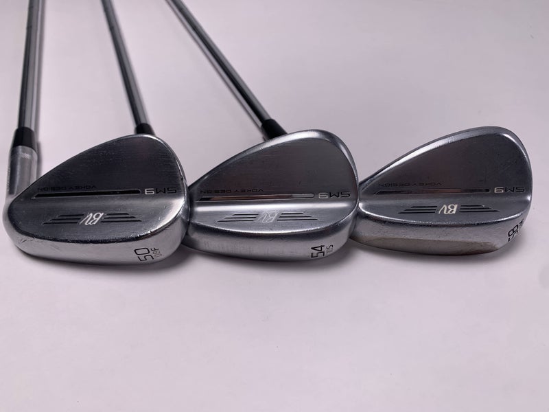 Titleist Vokey SM9 Tour Chrome Wedge Set 50* 8 | 54* 10 | 58* 8 Wedge Steel RH