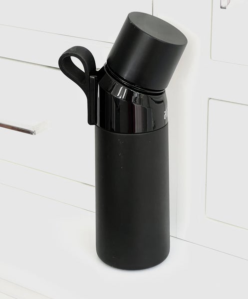 Air Up Twist Pro Pitch Black 16 oz stainless steel Double Wall bottle with straw