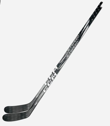 New 2 pack CCM Jetspeed FT7 Pro (custom black/silver) Pro Stock - RH, P28M, 85 Flex