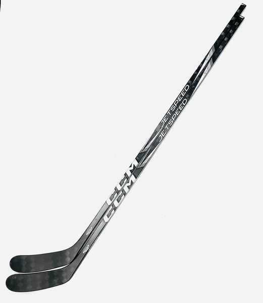 New 2 pack CCM Jetspeed FT7 Pro (custom black/silver) Pro Stock - RH, P28M, 85 Flex