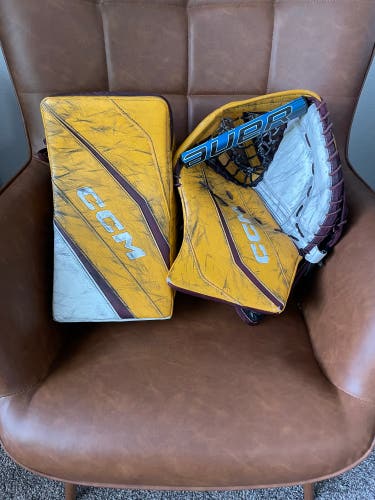 Arizona state university ncaa CCM EFlex 6 glove and blocker