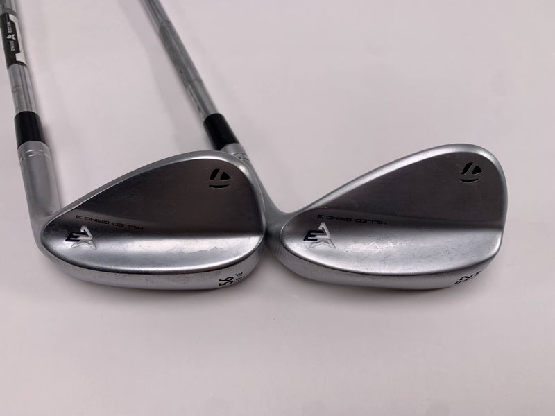 TaylorMade Milled Grind 3 Raw Chrome Wedge Set 52* 9 | 56* 12 DG S200  Mens RH
