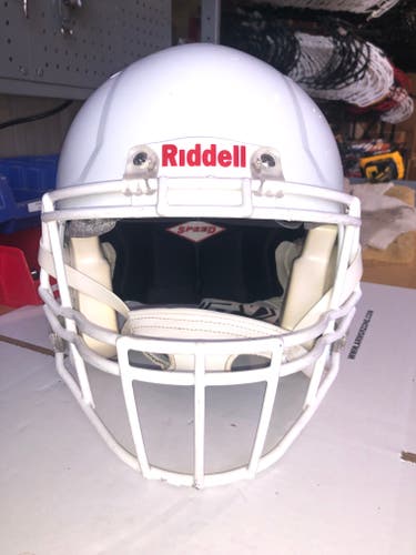 USED RIDDELL SPEED ADULT HELMET - XL - METALLIC WHITE