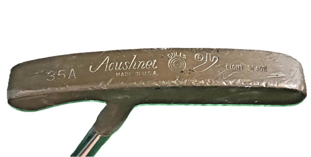 Acushnet 35A Bullseye Light Blade Putter Fluted Steel 34.5" RH LH Original Grip