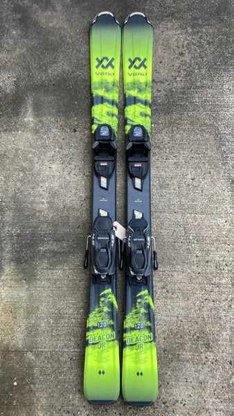 Used Volkl Deacon Jr 120 cm Skis | Marker 4.5 Bindings | Max DIN 4.5