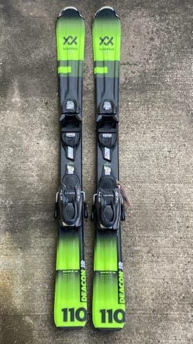 Used Volkl Deacon Jr 110 cm Skis | Marker 4.5 Bindings | Max DIN 4.5