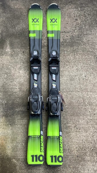 Used Volkl Deacon Jr 110 cm Skis | Marker 4.5 Bindings | Max DIN 4.5