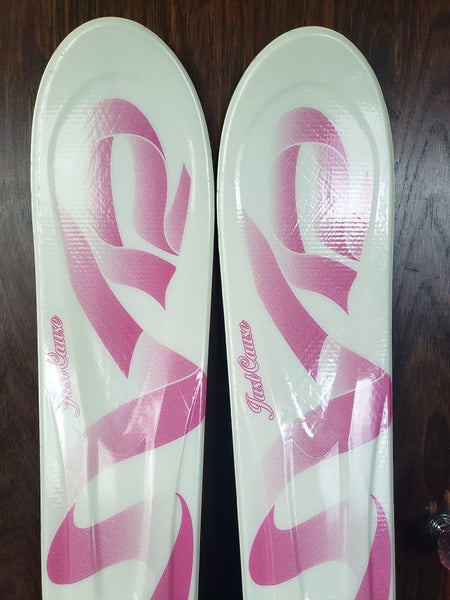 153cm WOMENS SKIS K2 JUST CAUSE/ CANCER LIMITED EDITION w/ Marker IBX 11.0Ti Bindings*USED* ADVANCED
