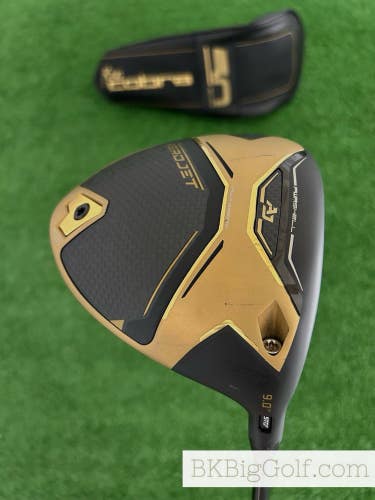 Cobra King Aerojet Limited Edition 50th Anniversary Gold 9.0 Driver w Headcover
