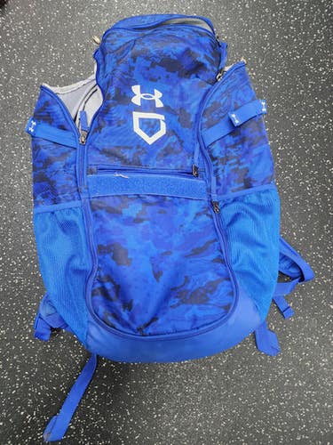 Used Under Armour BASEBALL BAG BB/SB Player Backpack Royal Blue 11849-S000032723