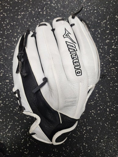 Used Mizuno SUPREME FASTPITCH BB/SB Glove RH Throw Black And White 12 1/2" 11849-S000032716