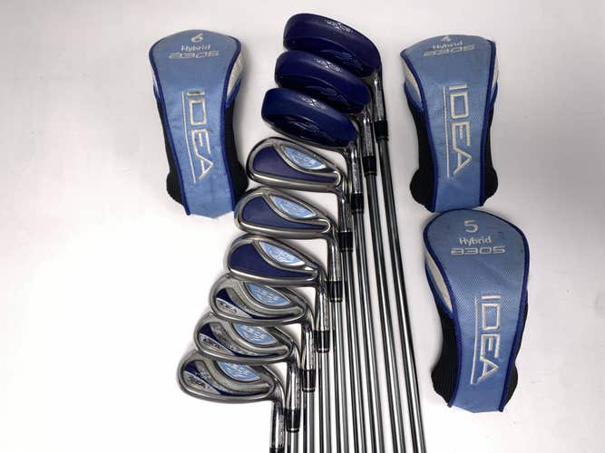 Adams Idea A3 OS Hybrid Iron Set 4-PW+GW+SW Idea Womens 55g Ladies RH