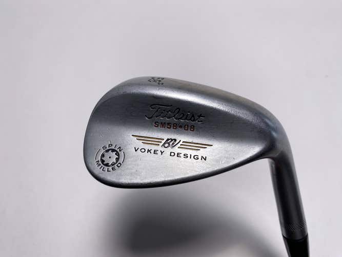 Titleist Vokey Spin Milled Lob Wedge LW 58* 8 DG Wedge Steel Mens RH