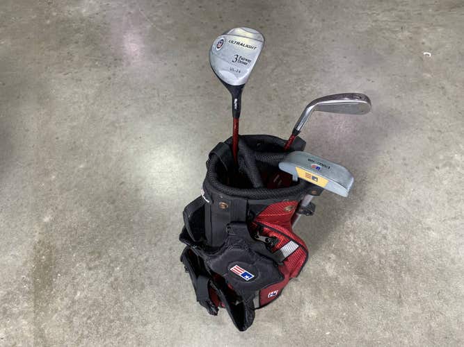 U.S. Kids UL-24 Club Set 3W 7i Putter US Kids Kid Power 39-27 Junior RH +Bag